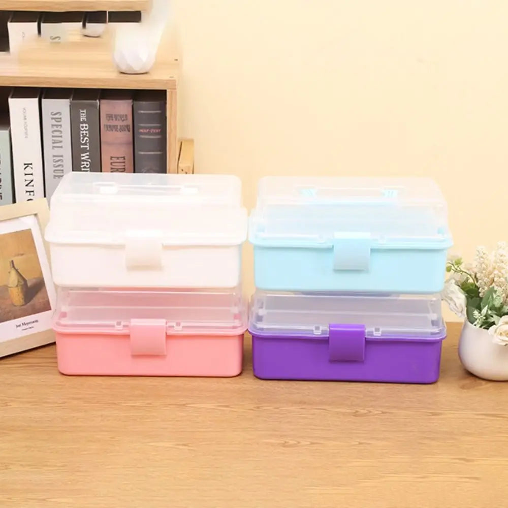 2/3-Layer Foldable Plastic Makeup & Jewelry Organizer