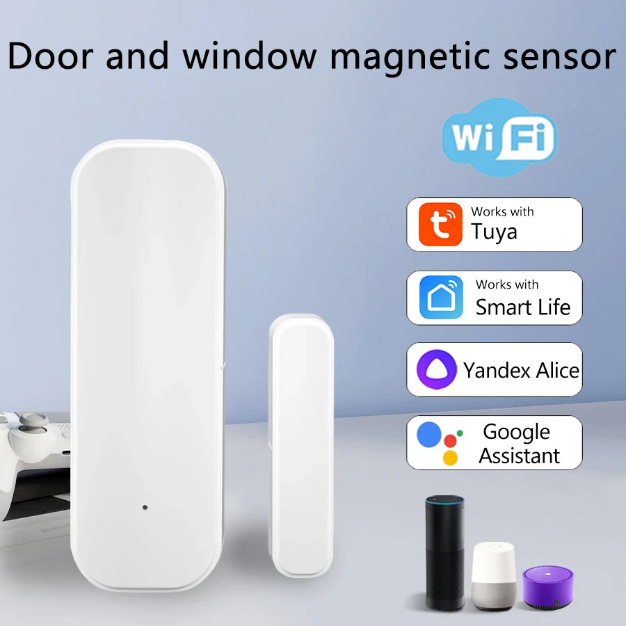 Tuya WiFi/ZigBee Smart Door & Window Sensor – Open/Close Detector