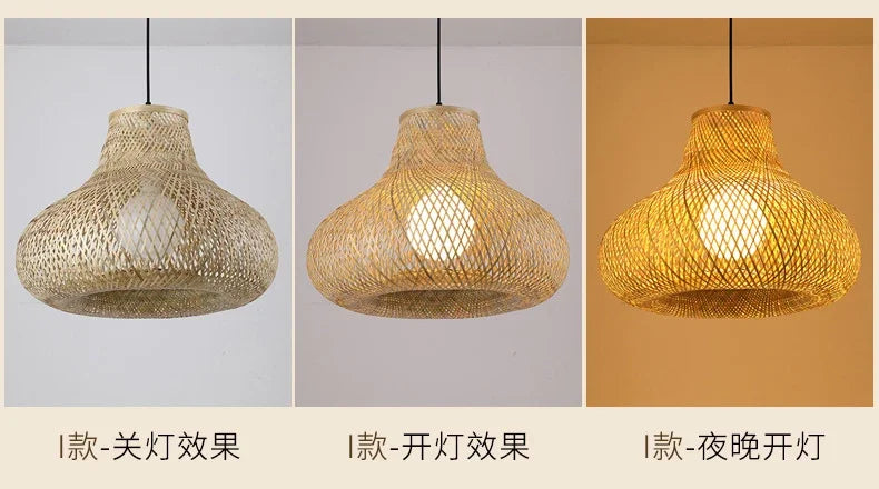 Bamboo Handwoven Pendant Light