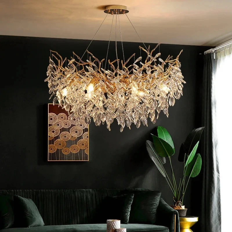 Luxury Gold Crystal LED Chandelier