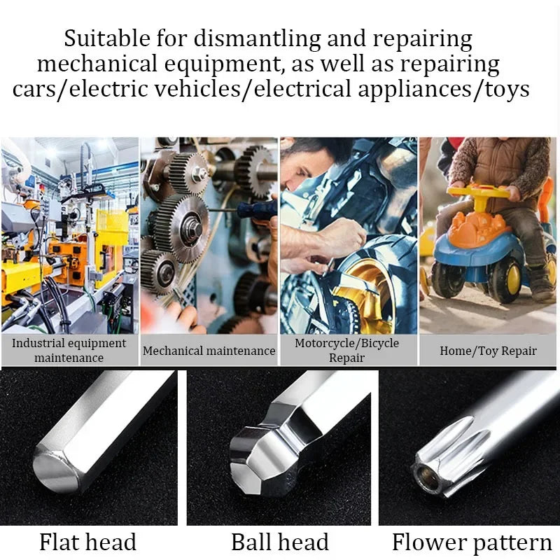 9PCS Long Arm Hex Allen Key Wrench Set (1.5–10mm)