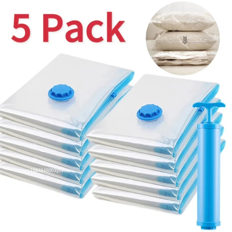 3/5PCS Vacuum Storage Bags for Clothes & Bedding