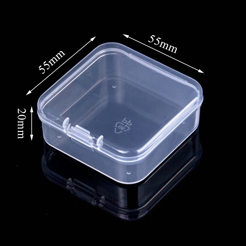 Mini Rectangular Plastic Storage Box – Translucent Jewelry Case