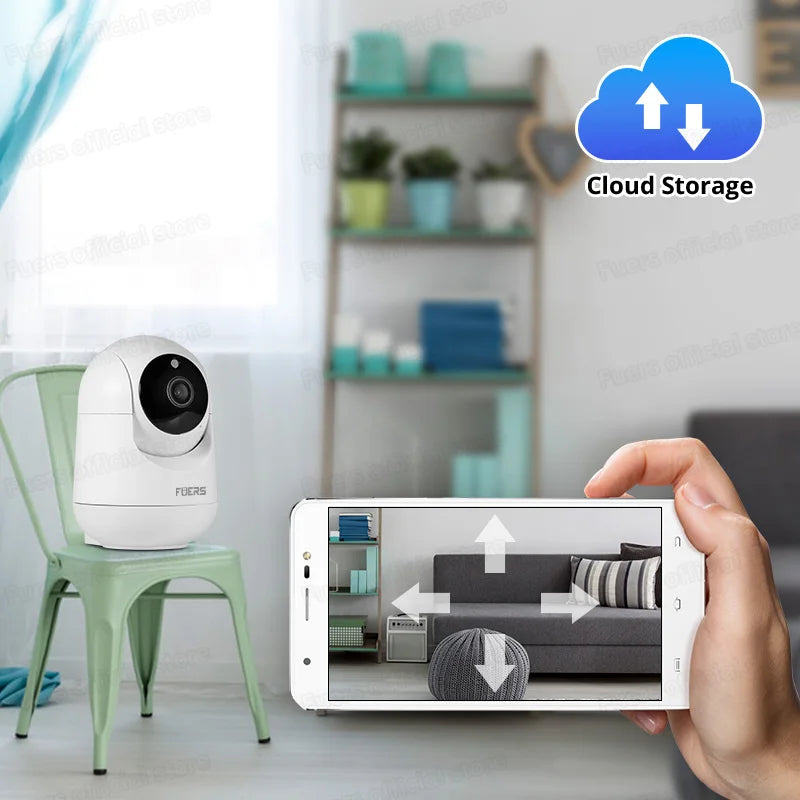 Fuers 8MP 4K Indoor WiFi IP Camera – Tuya Smart Auto-Tracking Baby Monitor