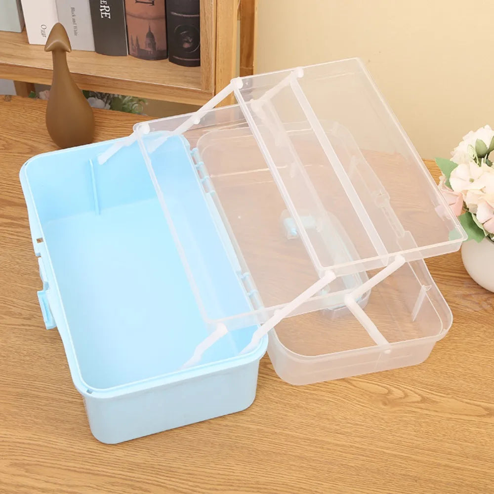 2/3-Layer Foldable Plastic Makeup & Jewelry Organizer