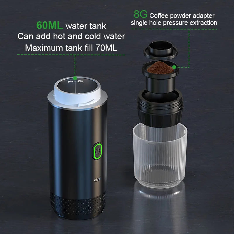 Portable 3-in-1 Electric Espresso Maker