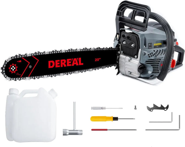 62CC 20" Gas Chainsaw – 3.4HP 2-Stroke Engine