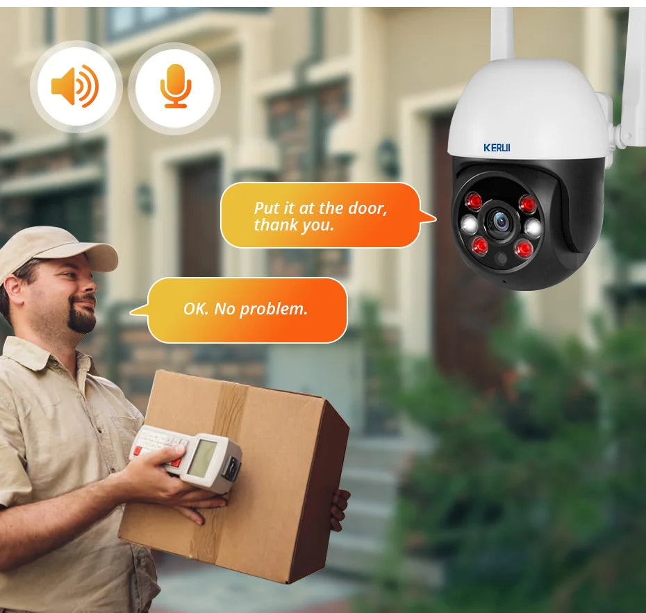 KERUI 10MP 5K Dual-Lens PTZ WiFi Security Camera
