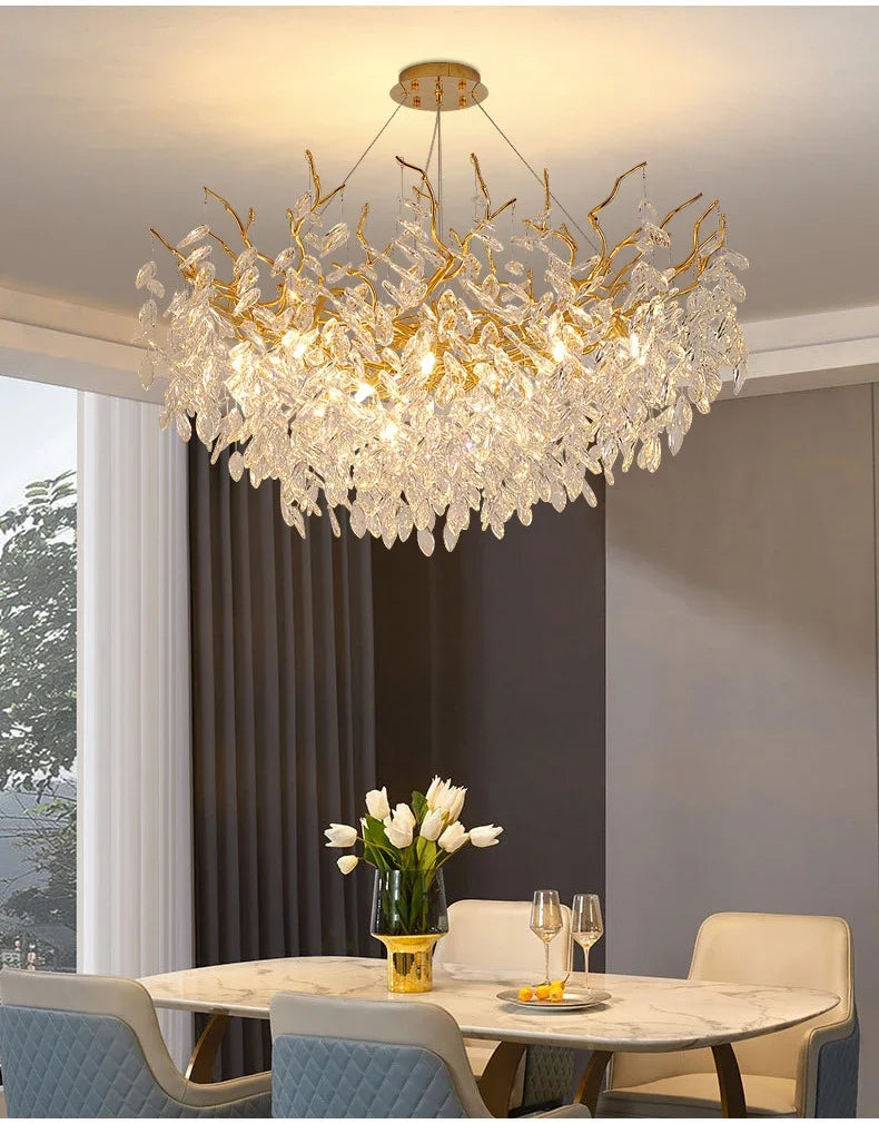 Luxury Gold Crystal LED Chandelier