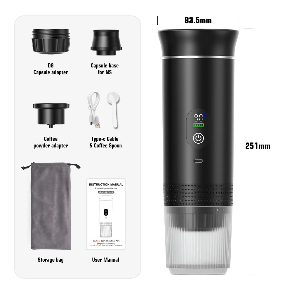 Portable 3-in-1 Electric Espresso Maker