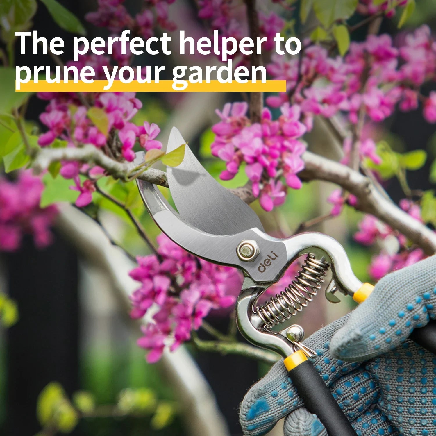 DELI 8" Garden Pruning Shears with SK5 Blade