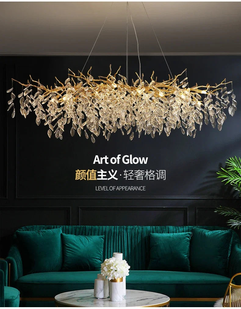 Luxury Gold Crystal LED Chandelier