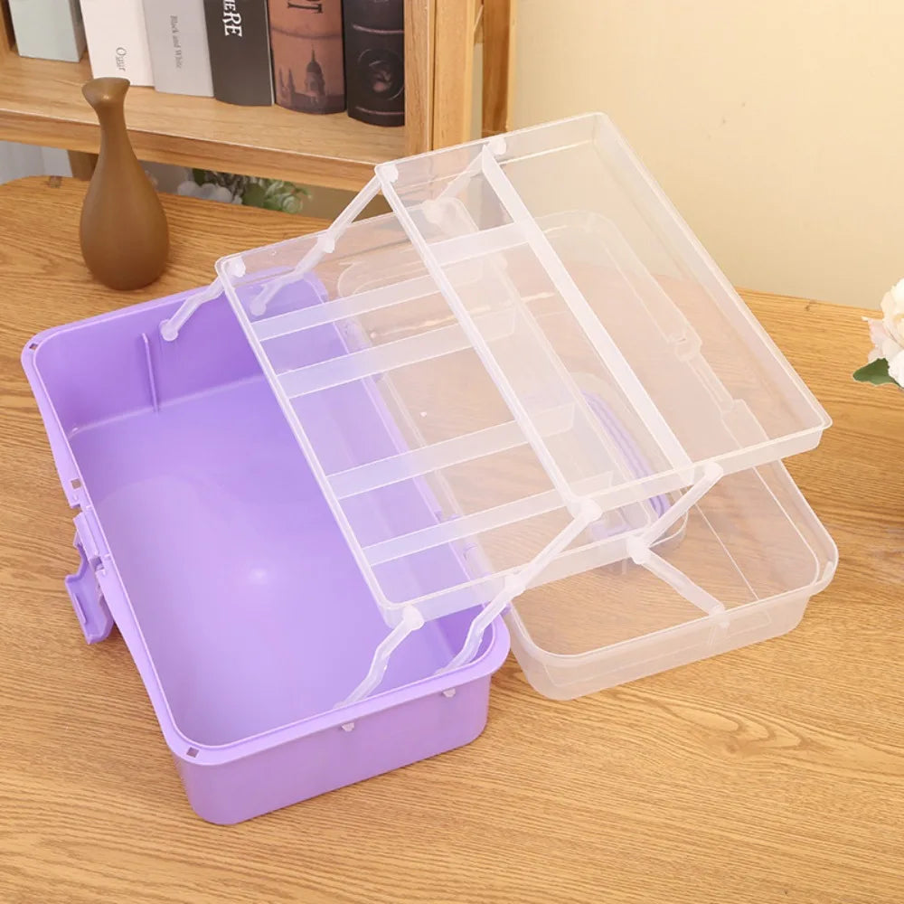 2/3-Layer Foldable Plastic Makeup & Jewelry Organizer