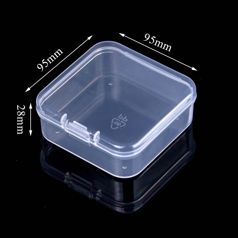 Mini Rectangular Plastic Storage Box – Translucent Jewelry Case