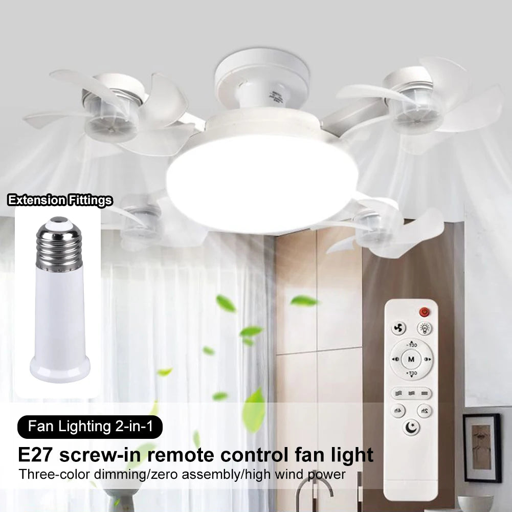 Drone Ceiling Fan with LED Lantern