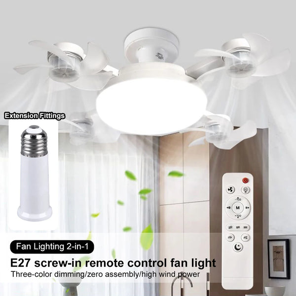 Drone Ceiling Fan with LED Lantern