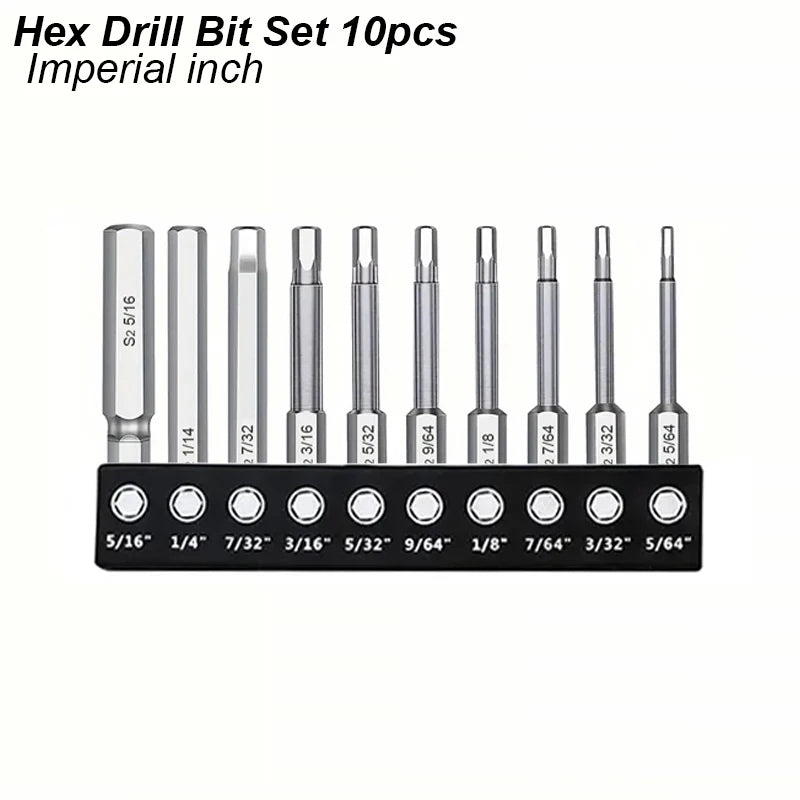 Magnetic Hex Head Allen Wrench Bit Set – Metric & SAE