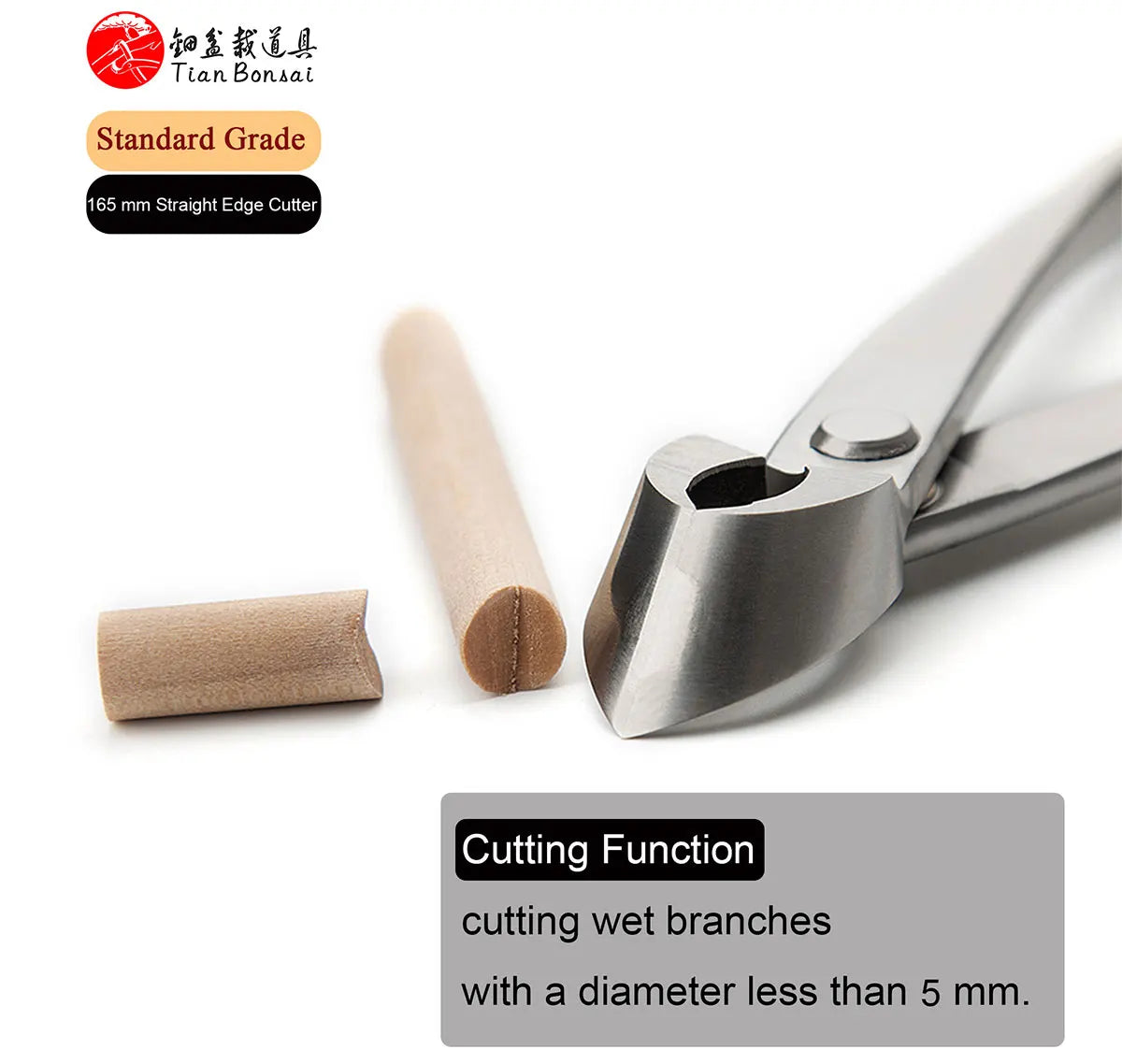 Straight Edge Bonsai Branch Cutter – 3Cr13 Steel