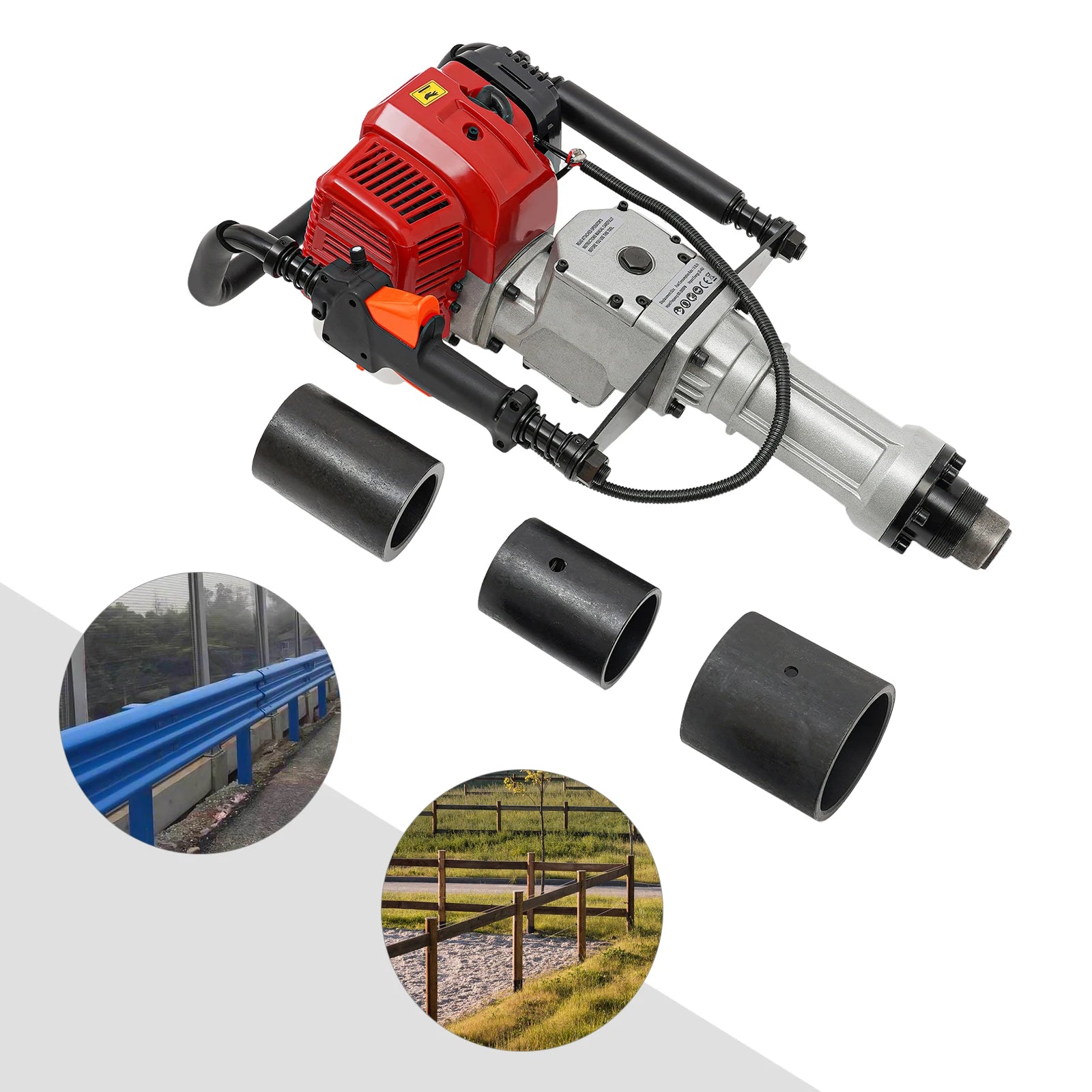 52CC Gas Post Driver Kit – 2-Stroke 1900W, 6500RPM