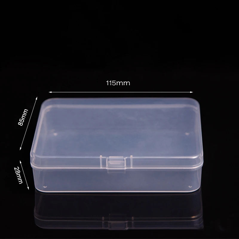Mini Rectangular Plastic Storage Box – Translucent Jewelry Case