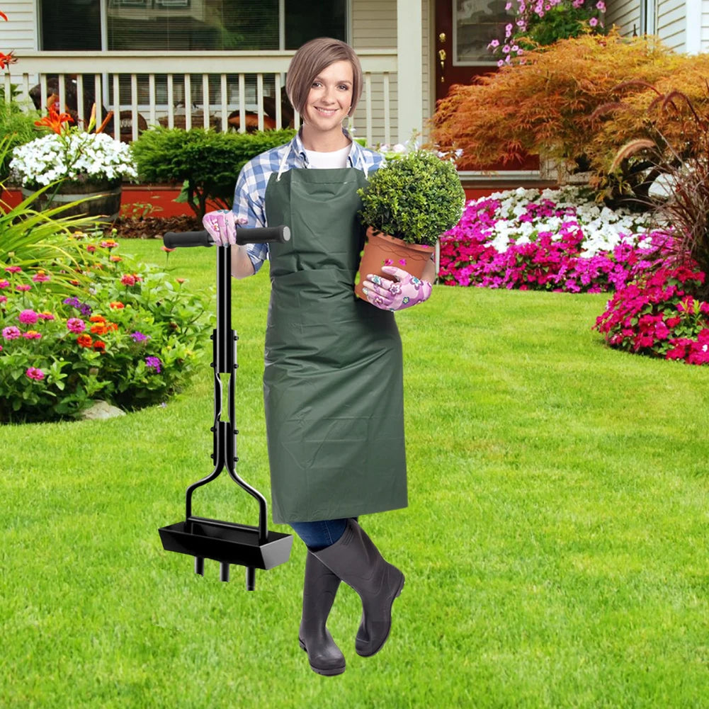 Manual Lawn Aerator Coring Tool with Cleaner
