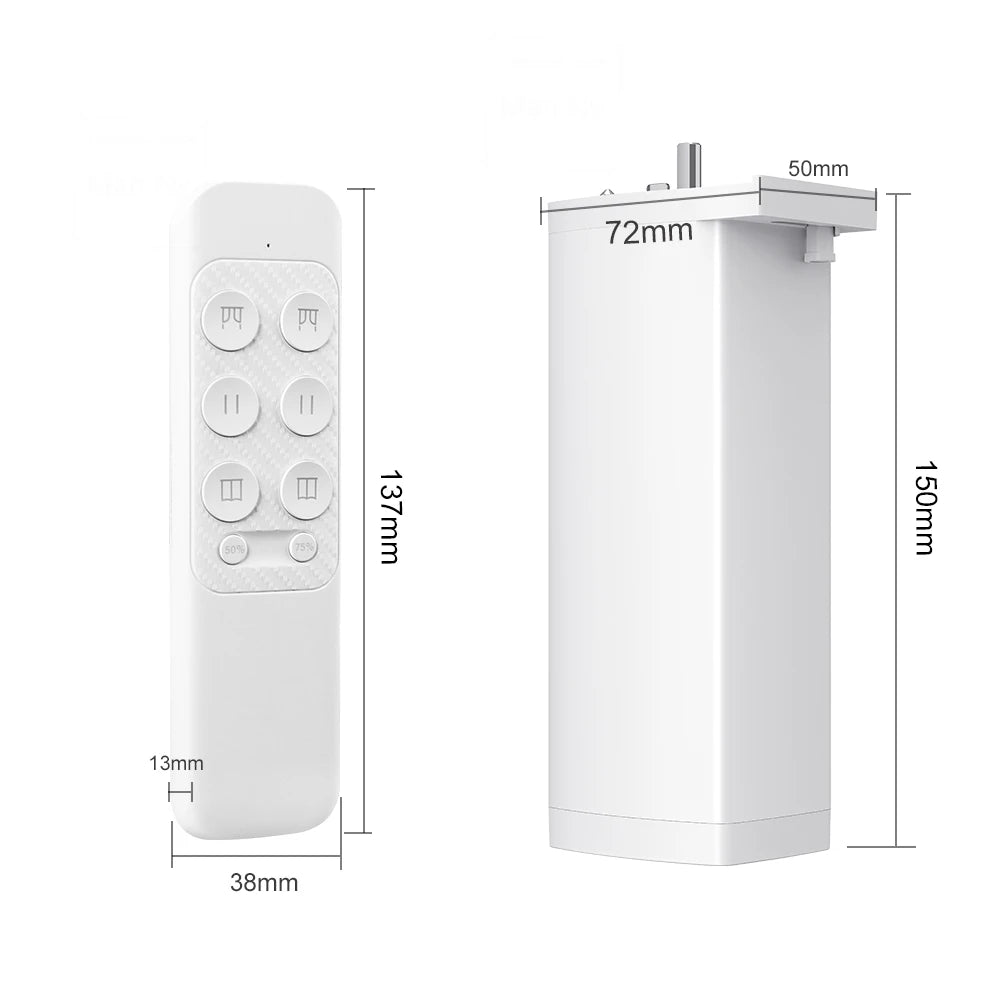 Tuya Smart 155MM Electric Curtain Motor – ZigBee/WiFi & Voice Control