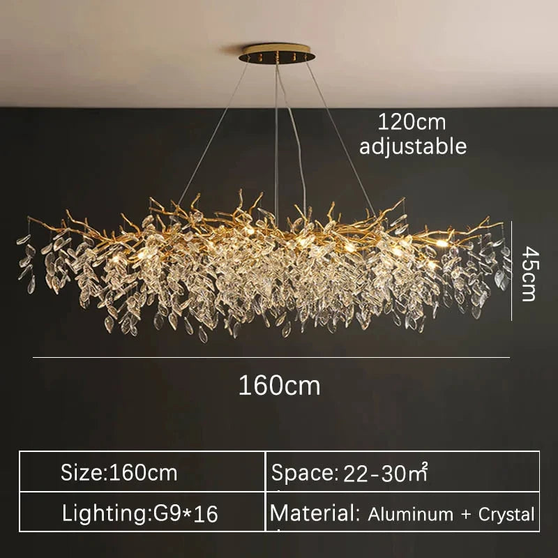 Luxury Gold Crystal LED Chandelier