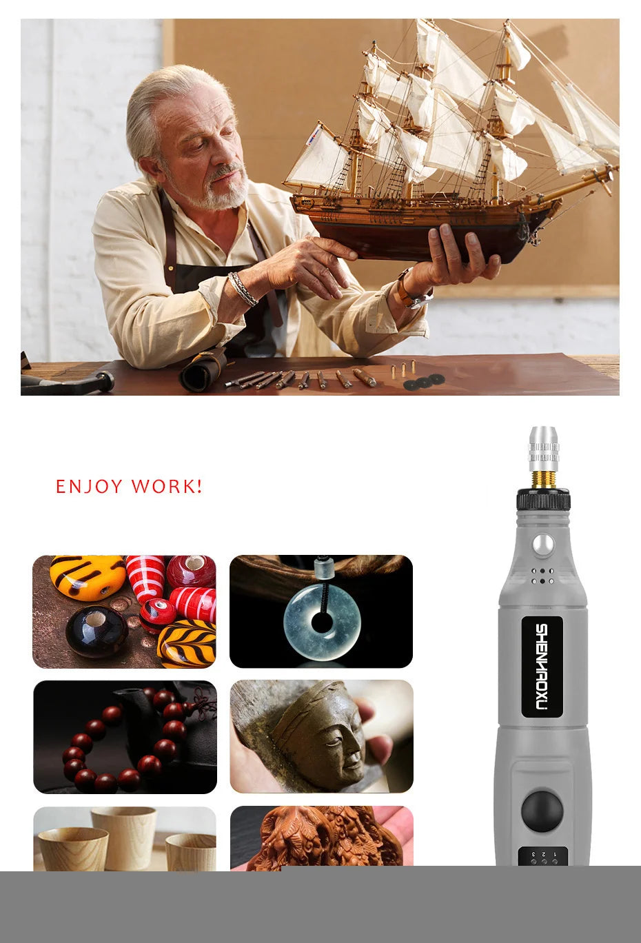 SHENHAOXU Mini Electric Engraving & Grinding Tool Set