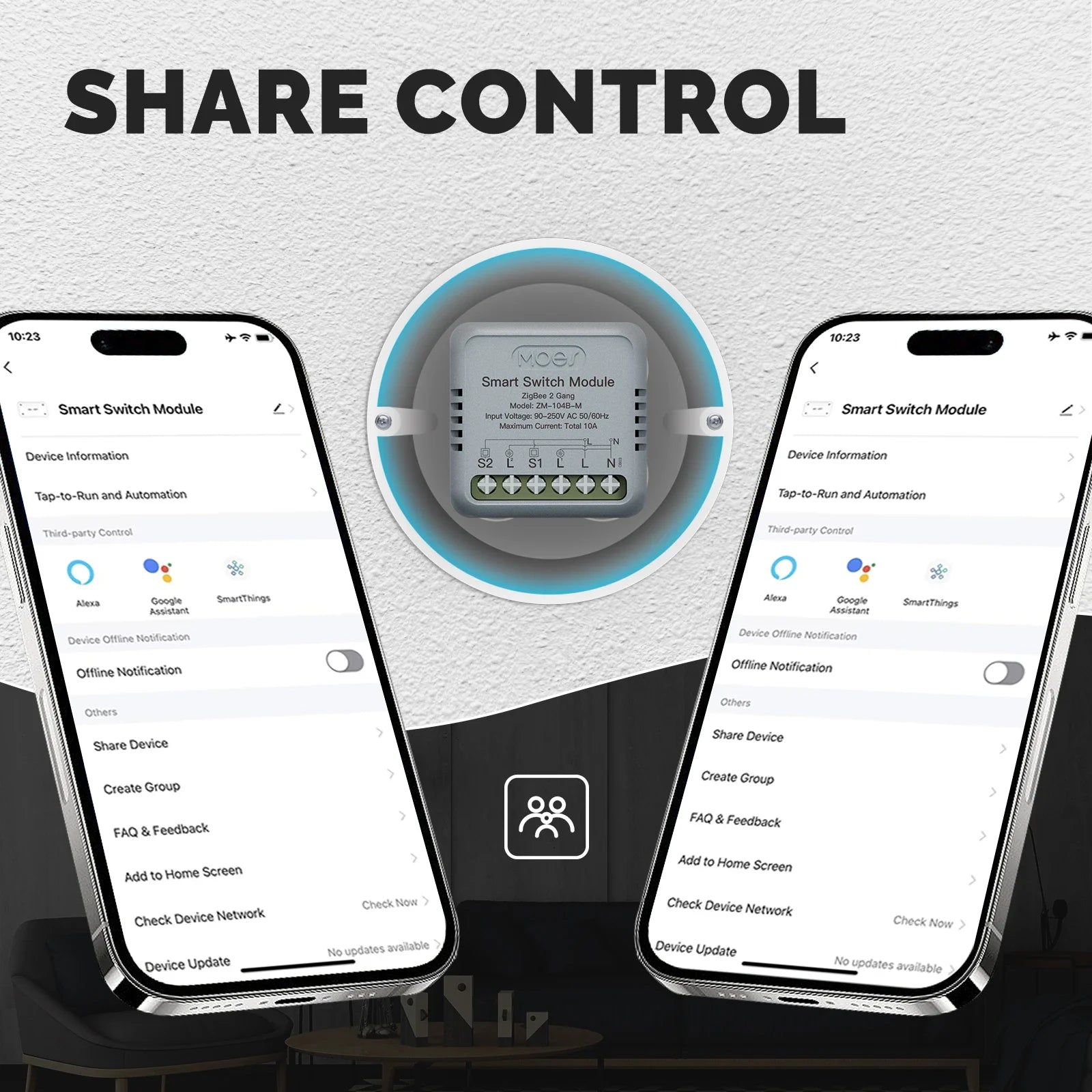 MOES Mini WiFi/Zigbee Smart Switch Module