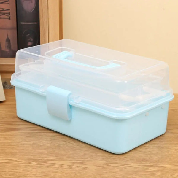 2/3-Layer Foldable Plastic Makeup & Jewelry Organizer