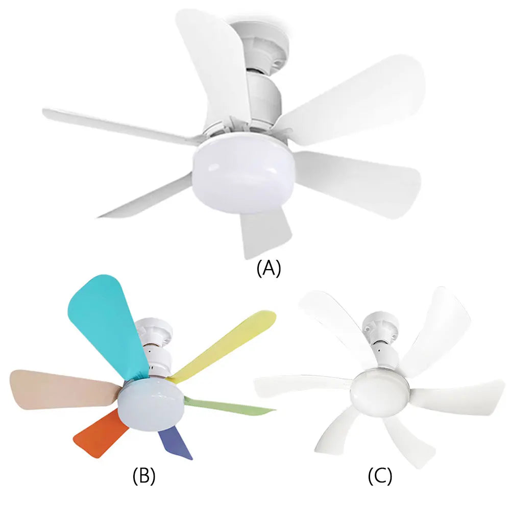 Small Ceiling Fan with Light & Remote