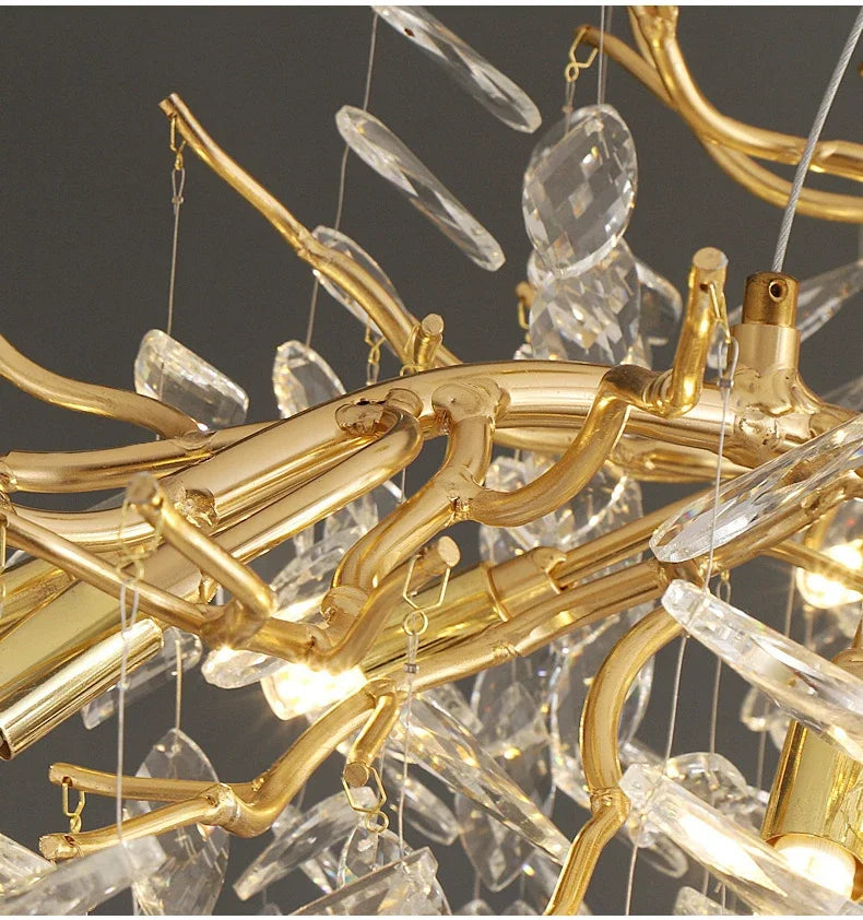 Luxury Gold Crystal LED Chandelier