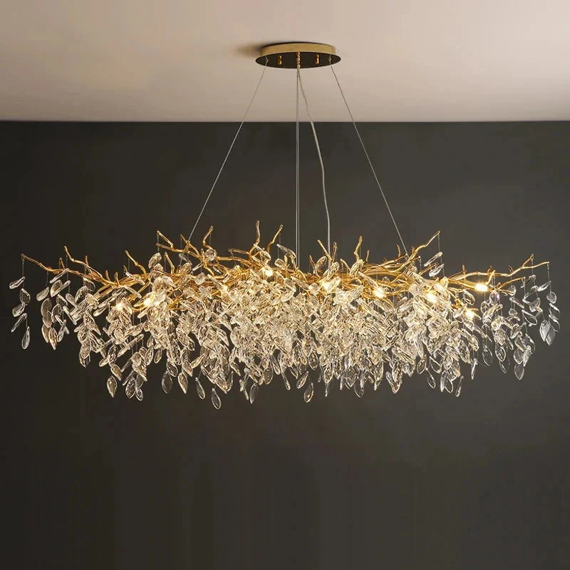 Luxury Gold Crystal LED Chandelier