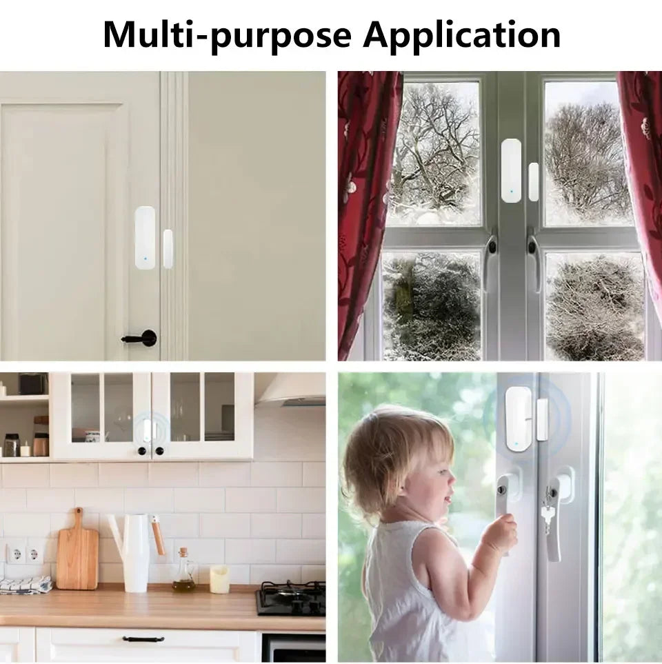Tuya WiFi/ZigBee Smart Door & Window Sensor – Open/Close Detector