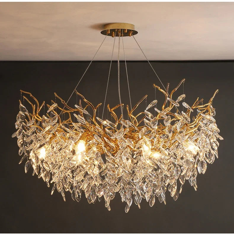 Luxury Gold Crystal LED Chandelier
