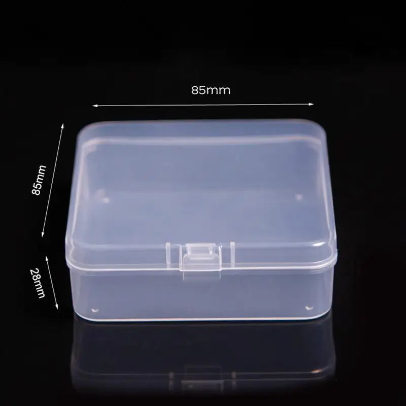 Mini Rectangular Plastic Storage Box – Translucent Jewelry Case