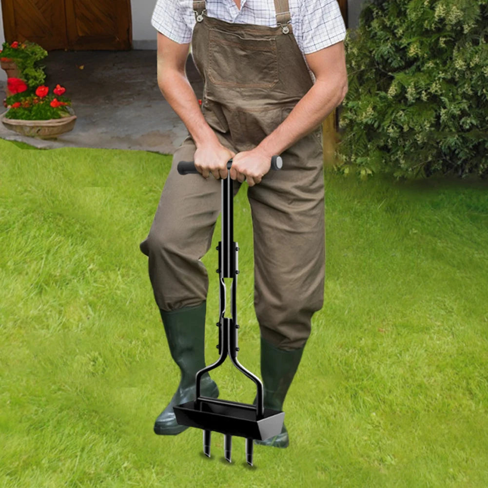 Manual Lawn Aerator Coring Tool with Cleaner