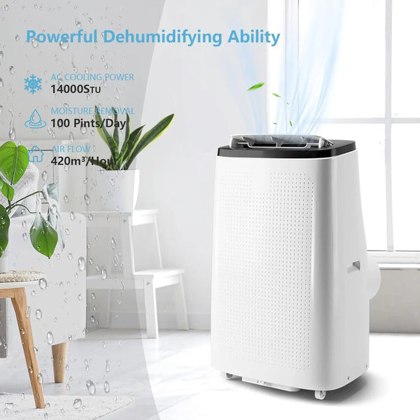 14,000 BTU Portable Air Conditioner with Remote