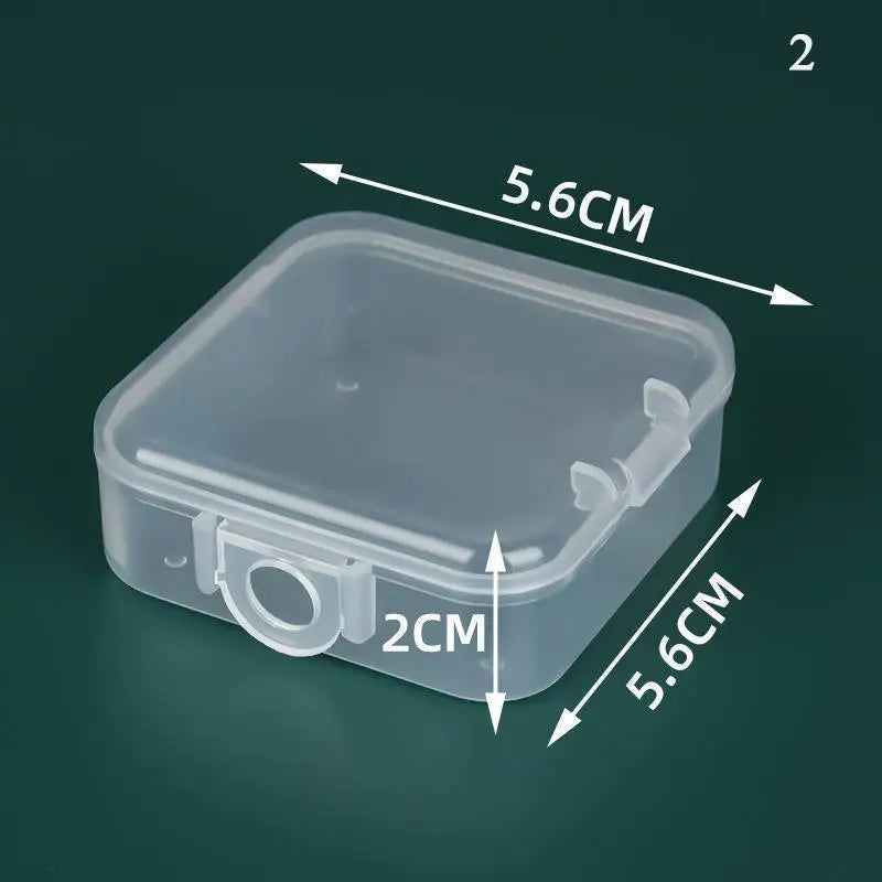 Mini Rectangular Plastic Storage Box – Translucent Jewelry Case