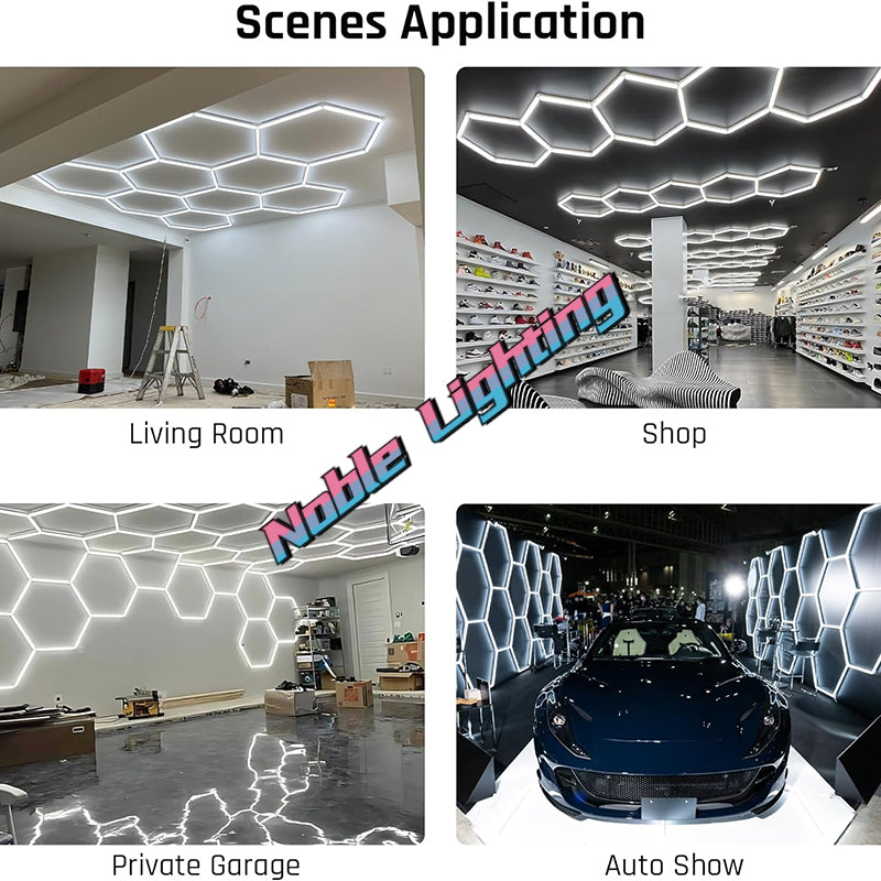 Hexagon LED Garage Light for Workshop & Barber