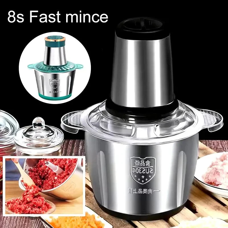 Electric Meat Grinder & Food Chopper Stainless Steel