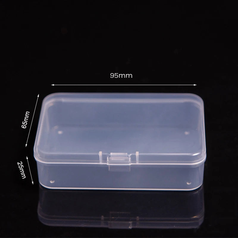 Mini Rectangular Plastic Storage Box – Translucent Jewelry Case