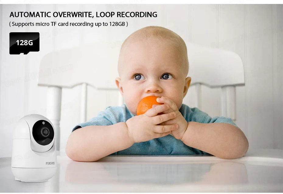 Fuers 8MP 4K Indoor WiFi IP Camera – Tuya Smart Auto-Tracking Baby Monitor