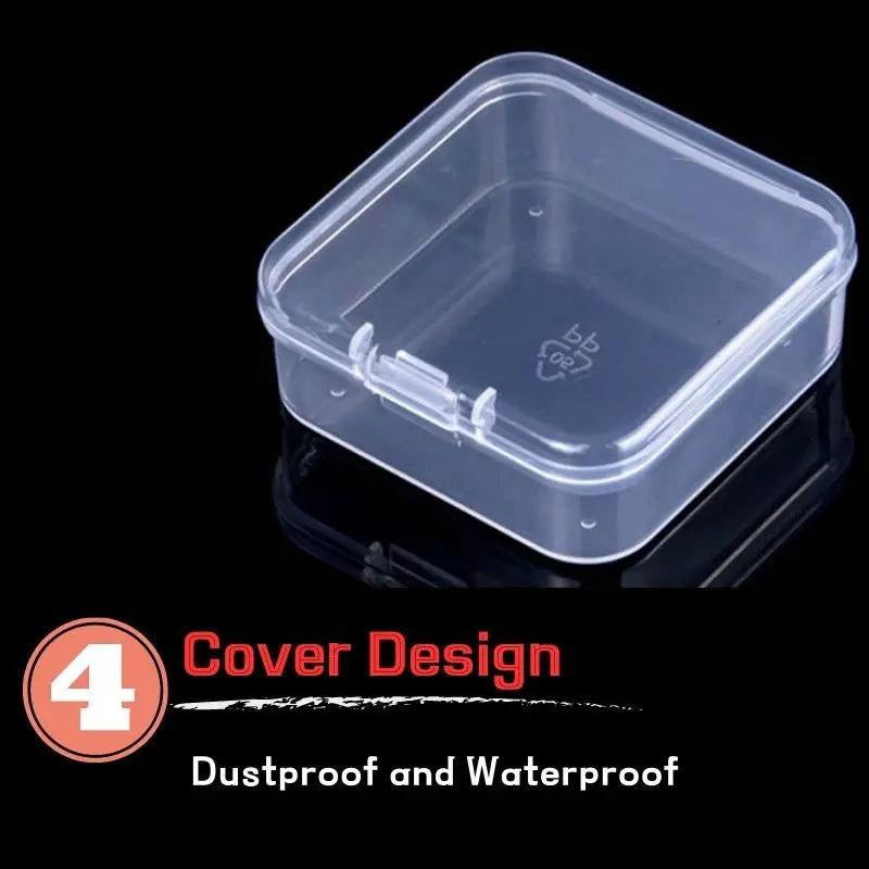 Mini Rectangular Plastic Storage Box – Translucent Jewelry Case