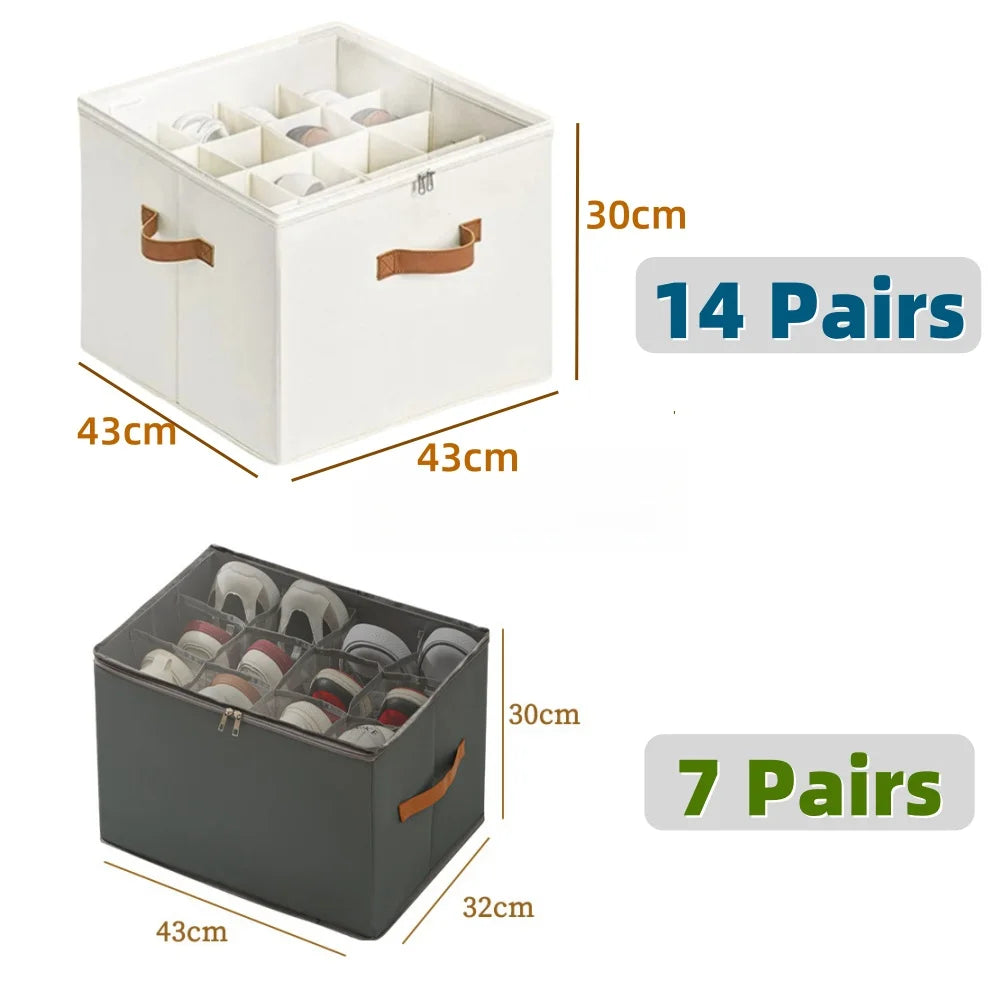 Foldable Shoe Storage Box – Sneaker Organizer & Shoe Rack Cabinet