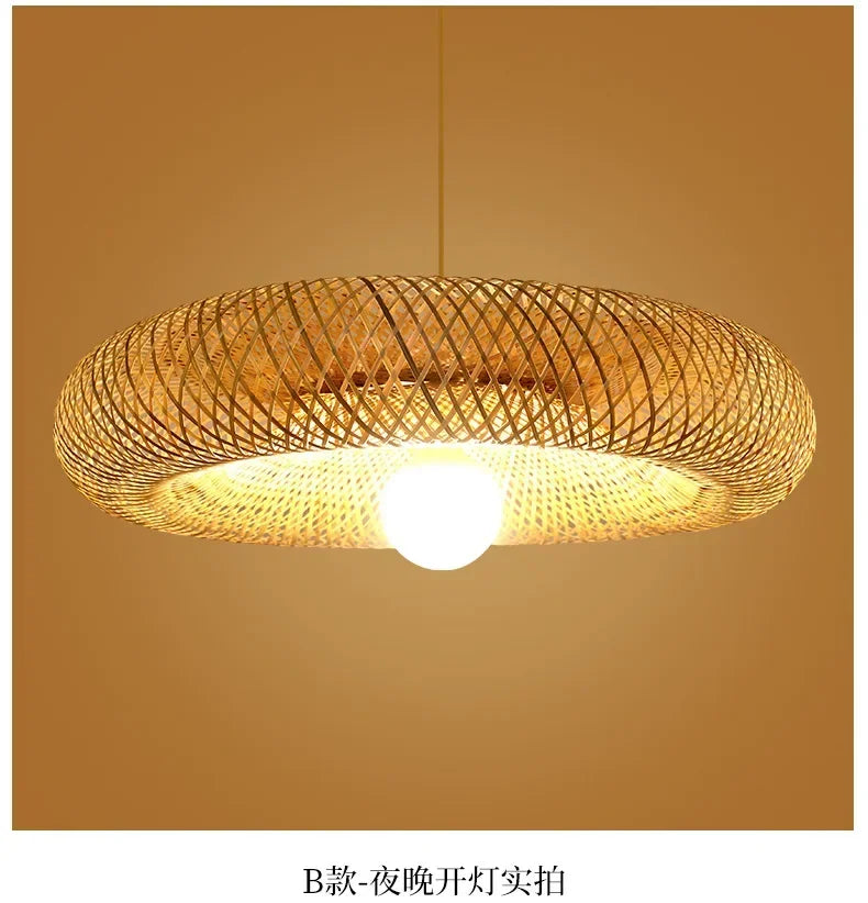 Bamboo Handwoven Pendant Light