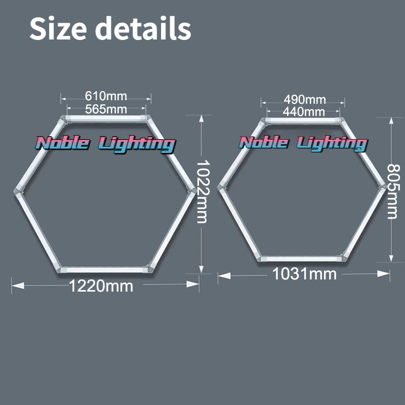 Hexagon LED Garage Light for Workshop & Barber