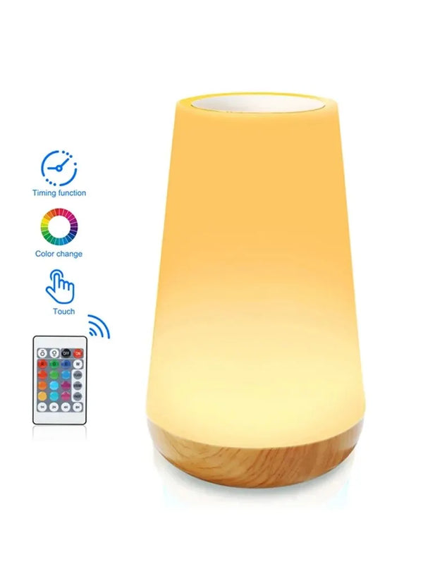 RGB LED Night Light – 13-Color Touch & Remote Control Lamp