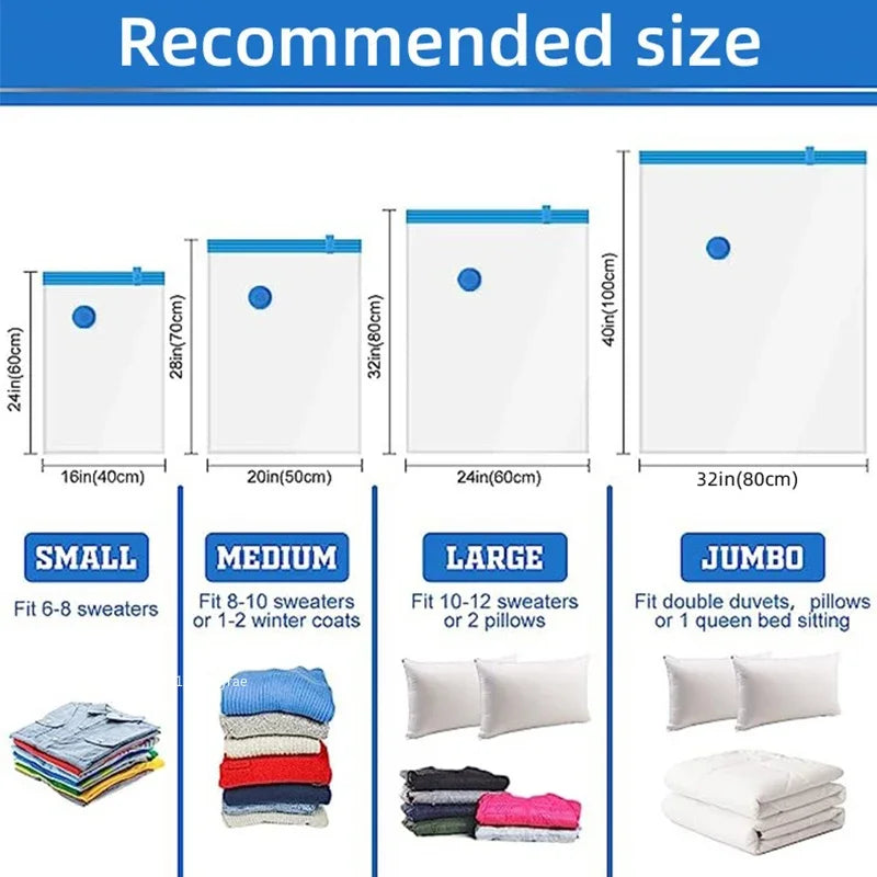 3/5PCS Vacuum Storage Bags for Clothes & Bedding