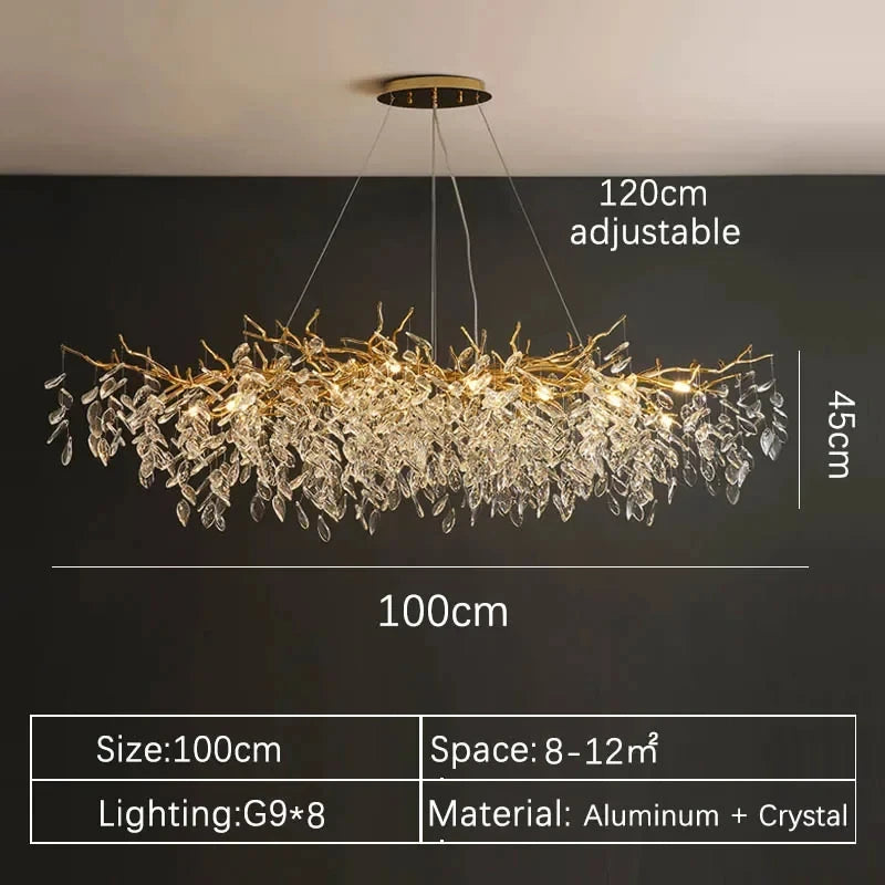 Luxury Gold Crystal LED Chandelier
